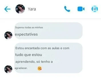 Depoimento em print — atendimento domiciliar