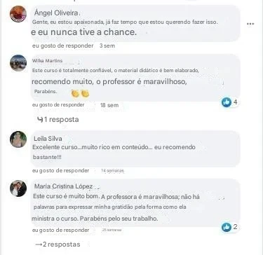 Depoimento em print — aromaterapeuta iniciante